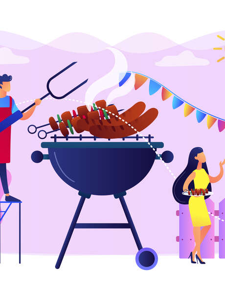 Repas tête de veau à la Foire de la Pivoine