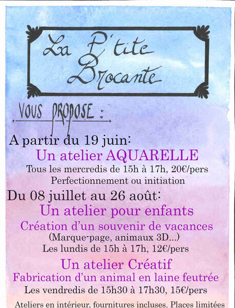 Atelier aquarelle : initiation ou perfectionnement