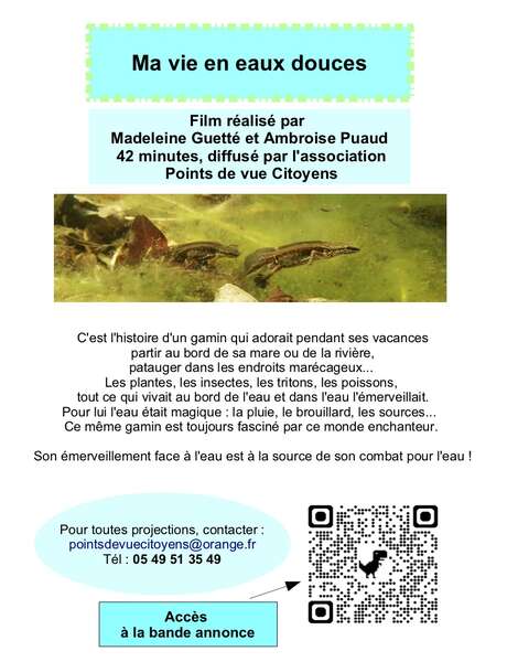 Cinéma : Documentaire Ma vie en eaux douces