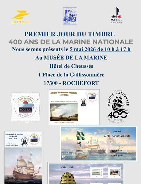 Evénement de lancement : timbre pour les 400 ans de la Marine Nationale