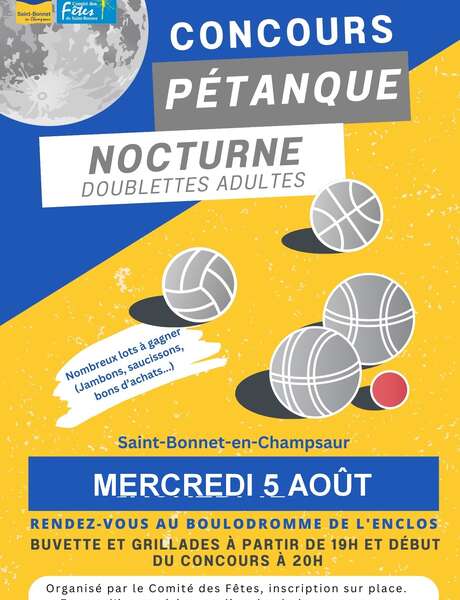Concours de pétanque nocturne