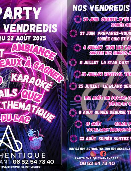 Soirées "Nos vendredis s'embrasent"