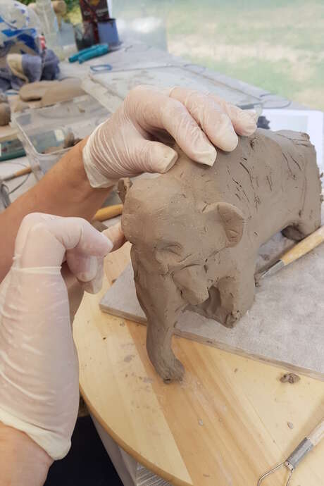 Démonstration de modelage sculpture