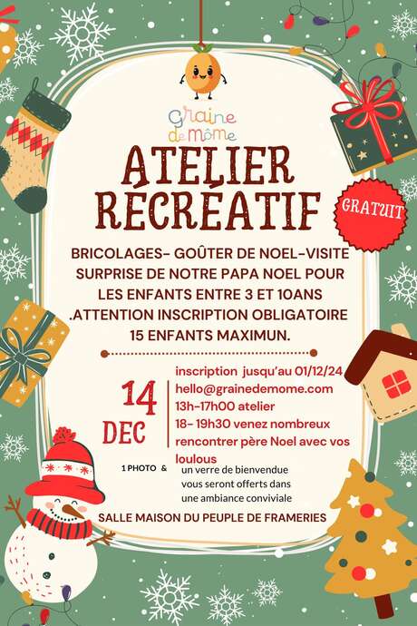 Après-midi récréative sur le thème de Noël