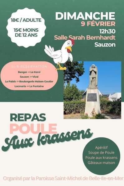 Repas Poule aux Krassens