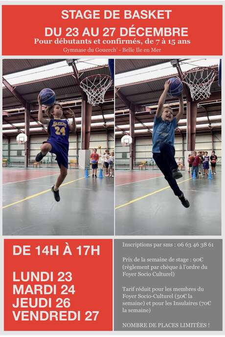 Stage de Basket (7 à 15 ans)