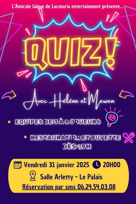 Quiz ! avec Hélène et Mewen Le 31 janv 2025