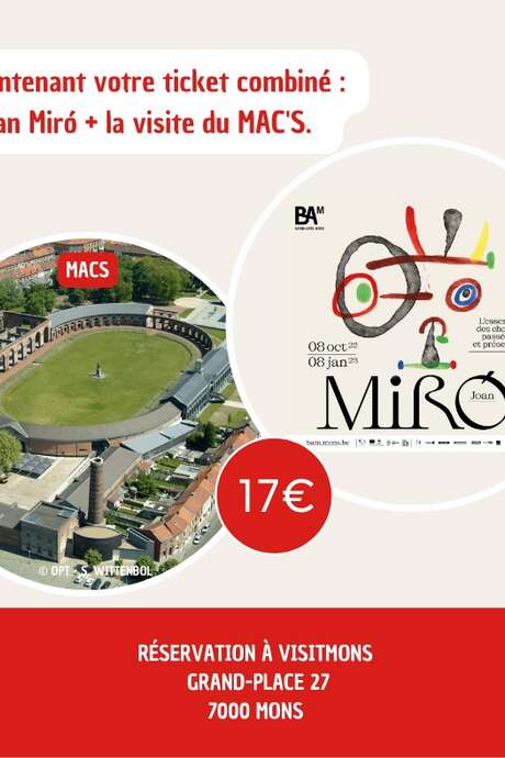 Exposition Joan Miró. L'essence des choses passées et présentes. Ticket combiné avec la visite du MACS Exposition Joan Miró. L'essence des choses passées et présentes. Ticket combiné avec la visite du MACS