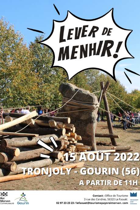 Lever de menhir au Domaine de Tronjoly Lever de menhir au Domaine de Tronjoly