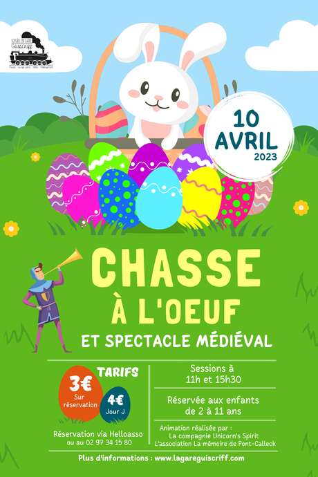 Chasse à l'œuf et spectacle médiéval