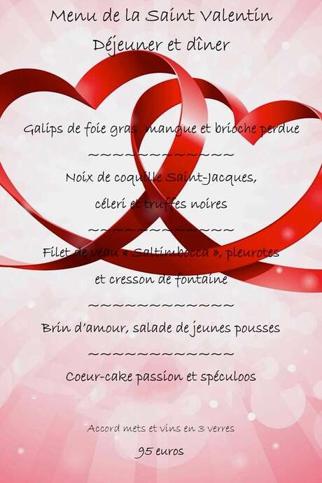 MENU SAINT VALENTIN À LA MAISON DESPOUÈS MENU SAINT VALENTIN À LA MAISON DESPOUÈS