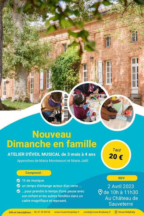 ATELIER D'ÉVEIL MUSICAL" DIMANCHE EN FAMILLE"