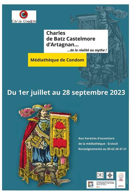 EXPOSITION CHARLES DE BATZ CASTELMORE, D'ARTAGNAN  À LA MÉDIATHÈQUE
