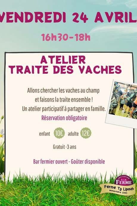 Atelier Traite des vaches
