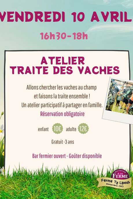 Atelier Traite des vaches
