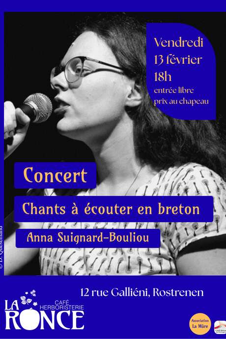 Concert à la Ronce - Chants à écouter en breton, Anna Suignard-Bouliou