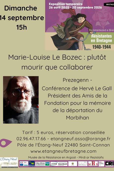 Conférence de Hervé Le Gall - "Marie-Louise Le Bozec : plutôt mourir que collaborer"