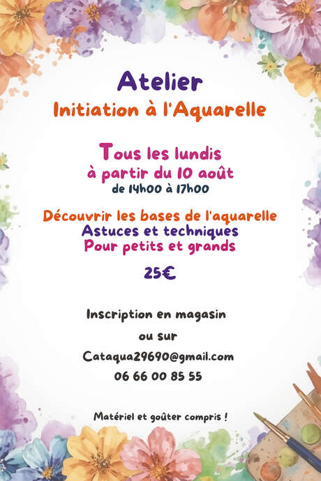 Atelier d'initiation à l'aquarelle