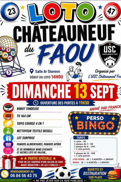 Loto à Châteauneuf-du-Faou