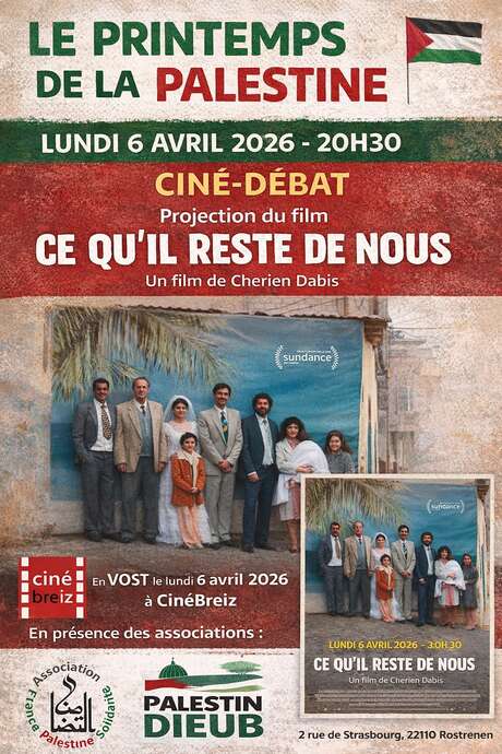 Ciné-débat Printemps de la Palestine "Ce qu'il reste de nous"