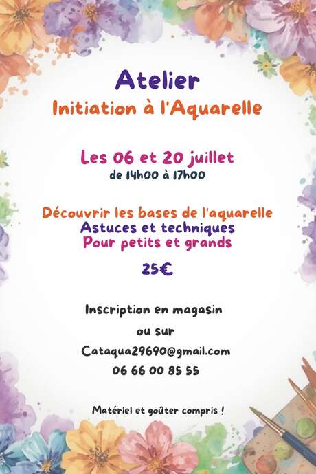 Atelier d'initiation à l'aquarelle