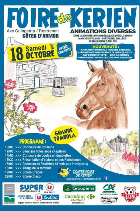 Foire aux chevaux à Kérien