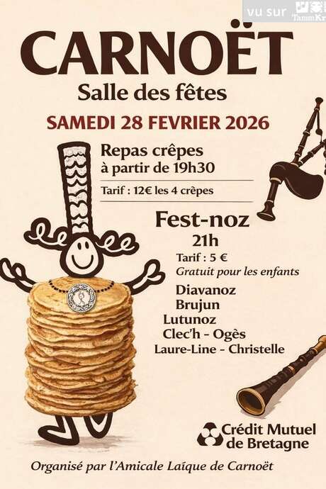 Fest-noz, repas crêpes