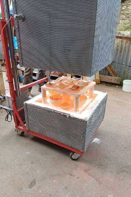 Démonstration cuisson raku poterie