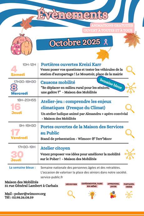 Maison des mobilités : Programme d'octobre 2025