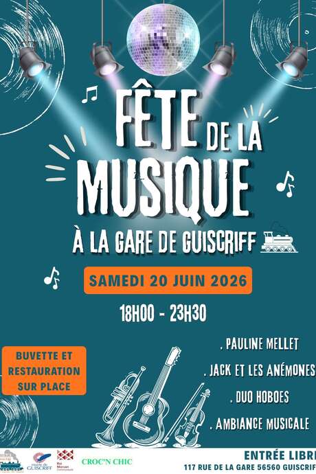 Fête de la musique à la gare de Guiscriff