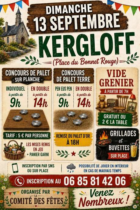 Animations et vide grenier à Kergloff