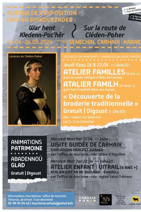 Atelier broderie famille, à la Maison du Sénéchal