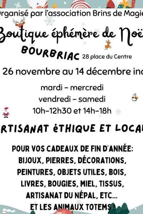 Boutique éphémère de Noël