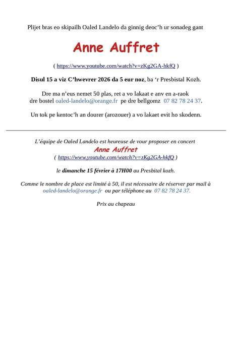 Concert de Anne Auffret