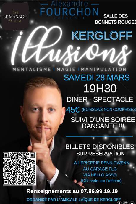 Dîner-Spectacle  avec l'illusionniste Alexandre Fourchon