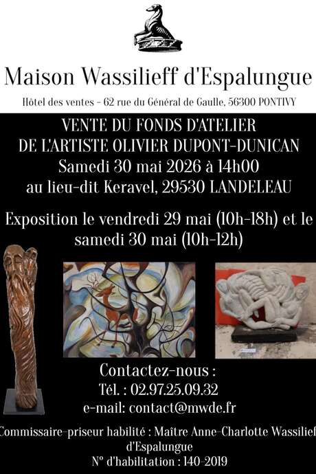 Exposition des œuvres d'Olivier Dupont Danican et vente aux enchères