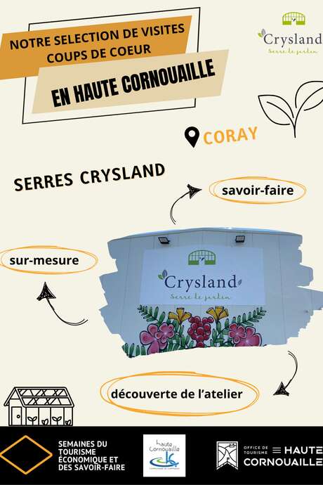 Visite guidée de l'entreprise Serres Crysland: Semaines du tourisme économique et des savoir-faire Visite guidée de l'entreprise Serres Crysland: Semaines du tourisme économique et des savoir-faire