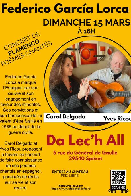 Concert de Flamenco poèmes chantés