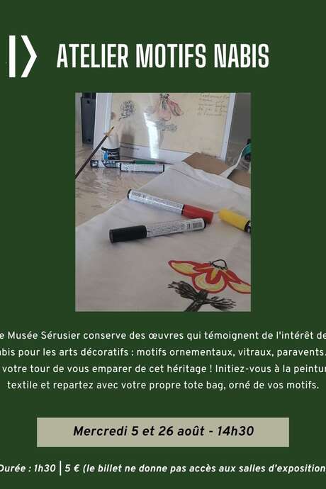 Musée Sérusier : Atelier "Motifs Nabis"