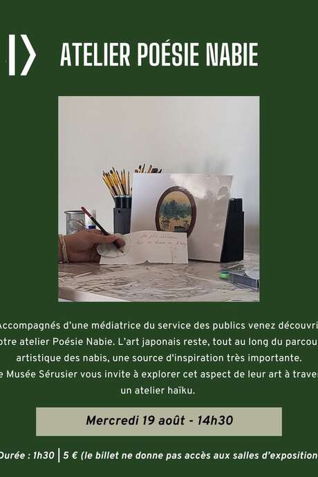Musée Sérusier : Atelier "Poésie Nabie"