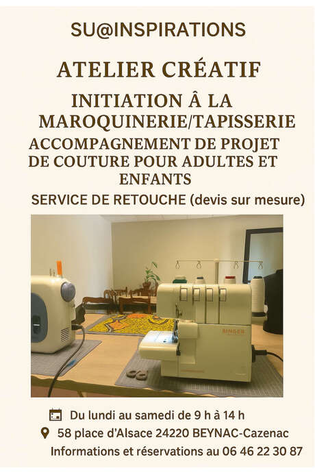 Atelier créatif : initiation à la maroquinerie/tapisserie