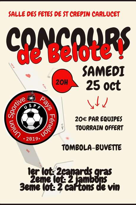 Concours de Belote à Saint Crépin et Carlucet