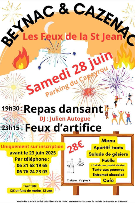 Feu de la Saint Jean à Beynac