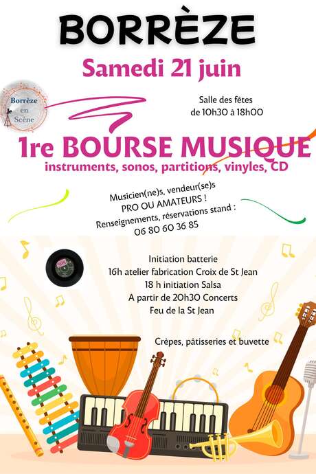 1ère bourse de musique et feu de la Saint Jean - Borrèze