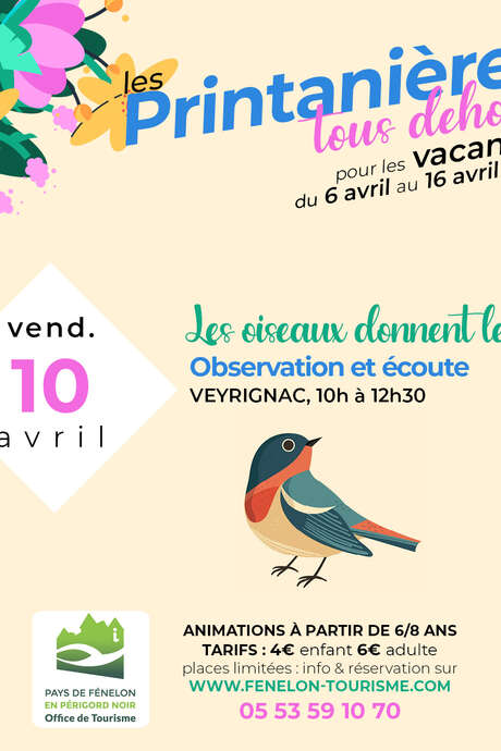 Les Printanières 2026 - Les oiseaux donnent le "la" ! Observation et écoute