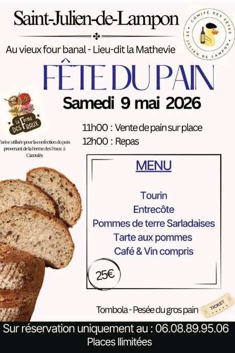Fête du pain à Saint Julien de Lampon