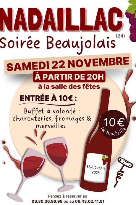 Soirée Beaujolais Nouveau à Nadaillac Soirée Beaujolais Nouveau à Nadaillac