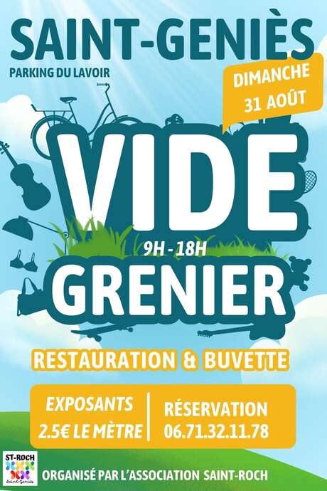 Vide grenier au parking du lavoir de Saint Geniès