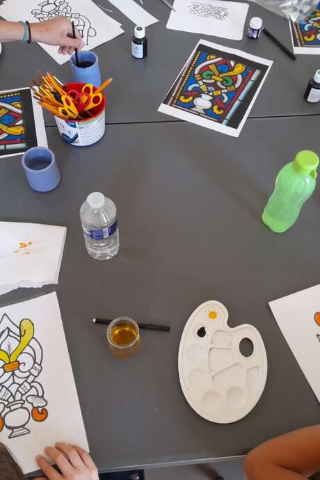 Musée L'Abbaye - Atelier - Peinture sur verre