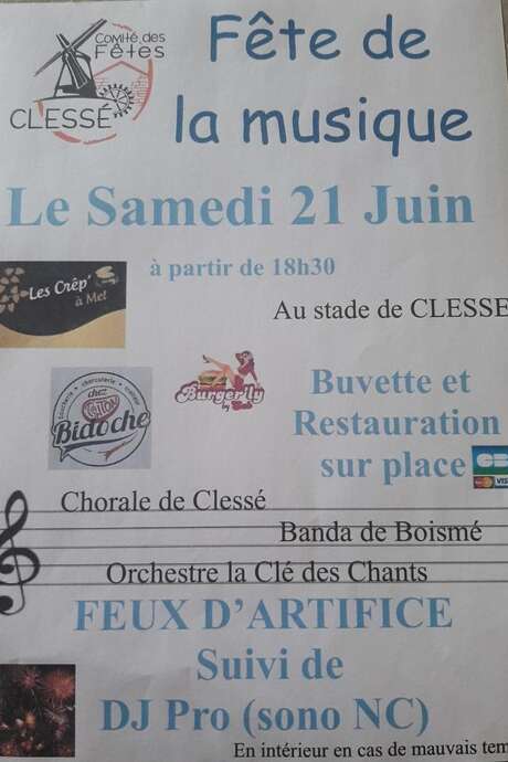 Fête de la musique et feux d'artifice - Clessé